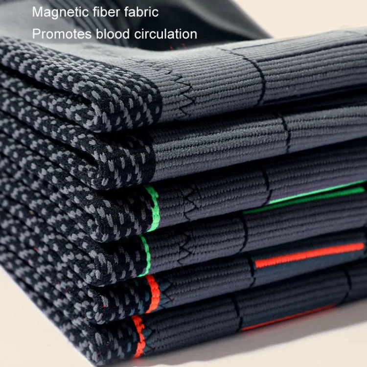1pair Anti-Slip Compression Straps Keep Warm And Lengthen Knee Pads, Size: L(Mugwort Black)