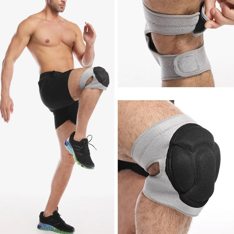 1pair HX-0211 Anti-Collision Sponge Knee Pads Volleyball Football Dance Roller Skating Protective Gear, Specification: L (Gray)