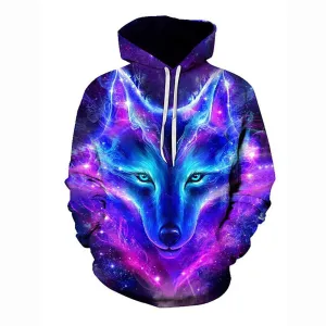 3D Printed Basic Hoodie - Hooded Wolves Animal Pullover