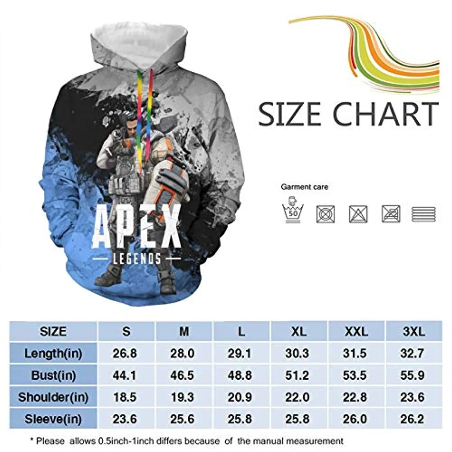 Apex Legends Hoodies - Gibraltar Fashion 3D Print Drawsrting Pullover Gaming Hoodie