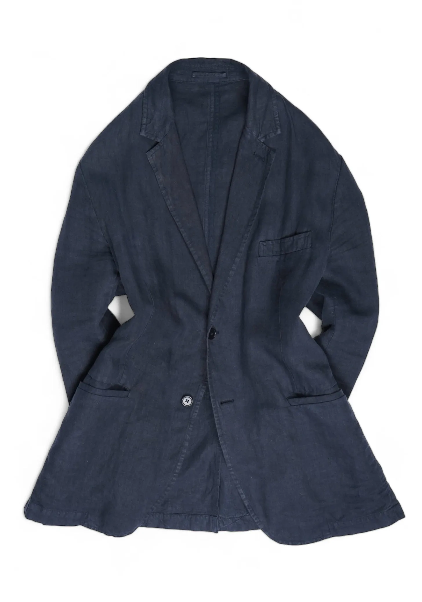 Aspesi - Navy Linen Unlined Overshirt XL Reg.