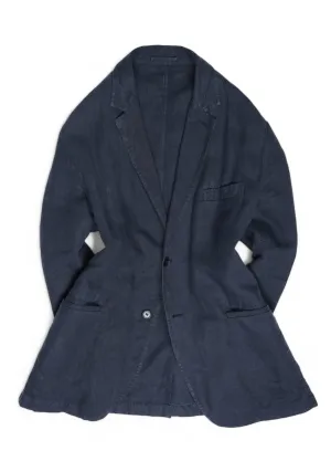 Aspesi - Navy Linen Unlined Overshirt XL Reg.