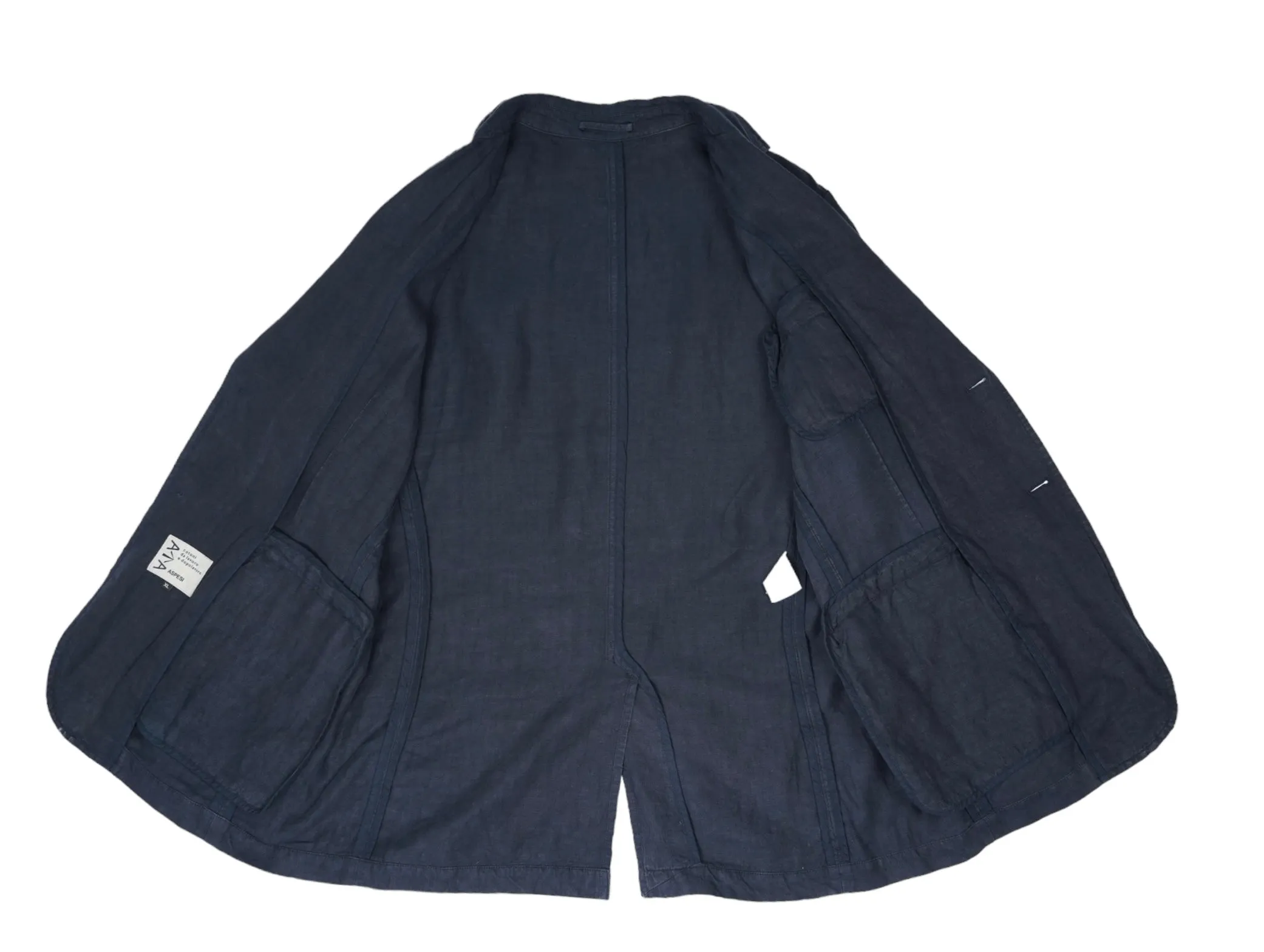 Aspesi - Navy Linen Unlined Overshirt XL Reg.