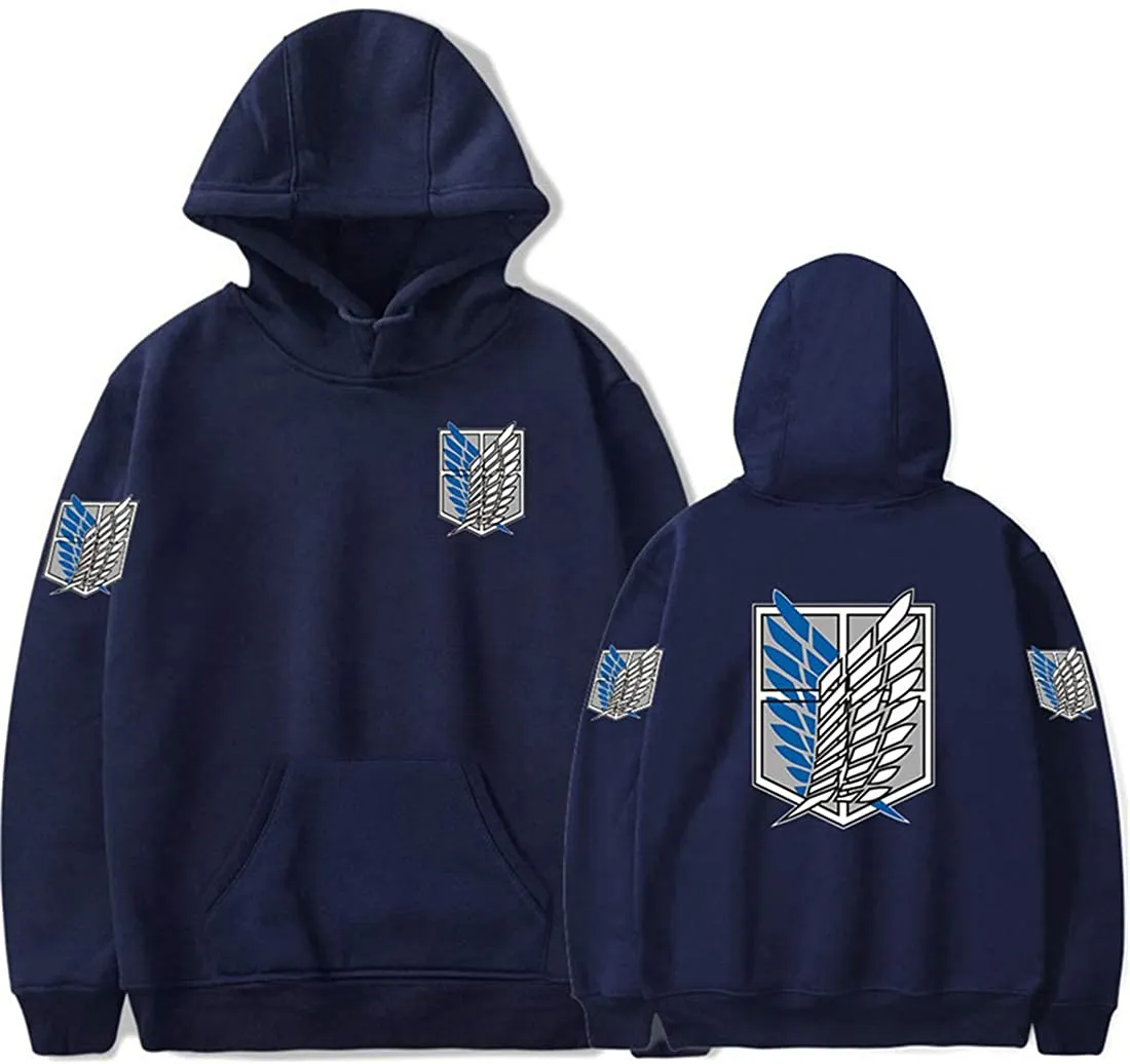 Attack on Titan Hoodies Fashion Hooded Pullover Sweatshirts for Unisex