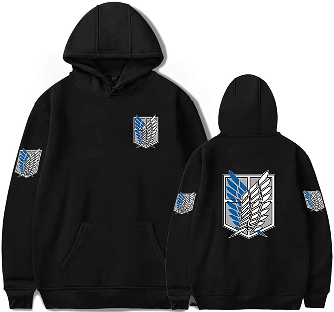 Attack on Titan Hoodies Fashion Hooded Pullover Sweatshirts for Unisex