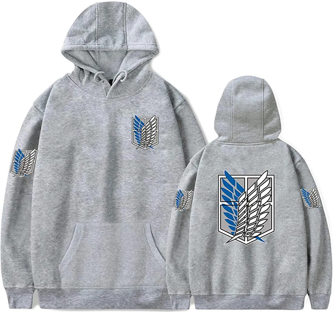 Attack on Titan Hoodies Fashion Hooded Pullover Sweatshirts for Unisex