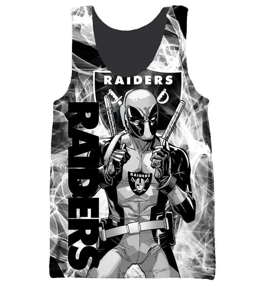 Deadpool Okland Raiders Hoodies - Pullover Black Hoodie