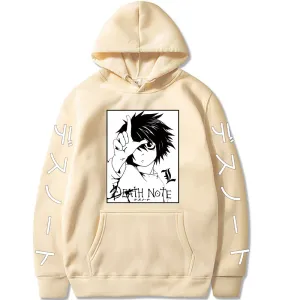 Death Note Anime Letter Printed Hoodie Oversized Hoodie