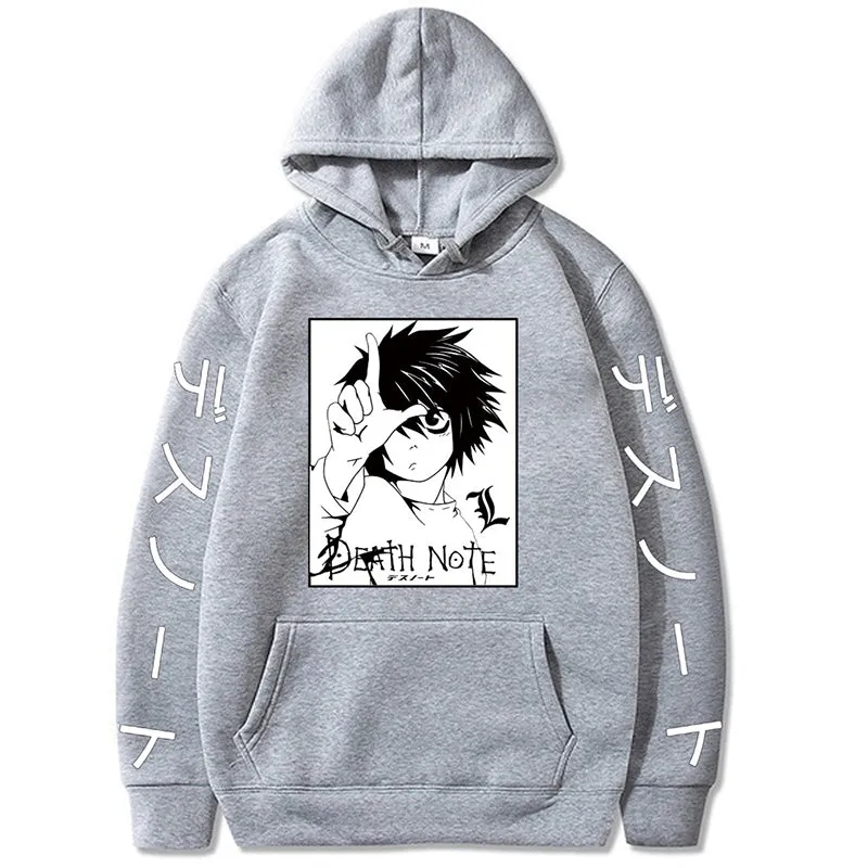 Death Note Anime Letter Printed Hoodie Oversized Hoodie