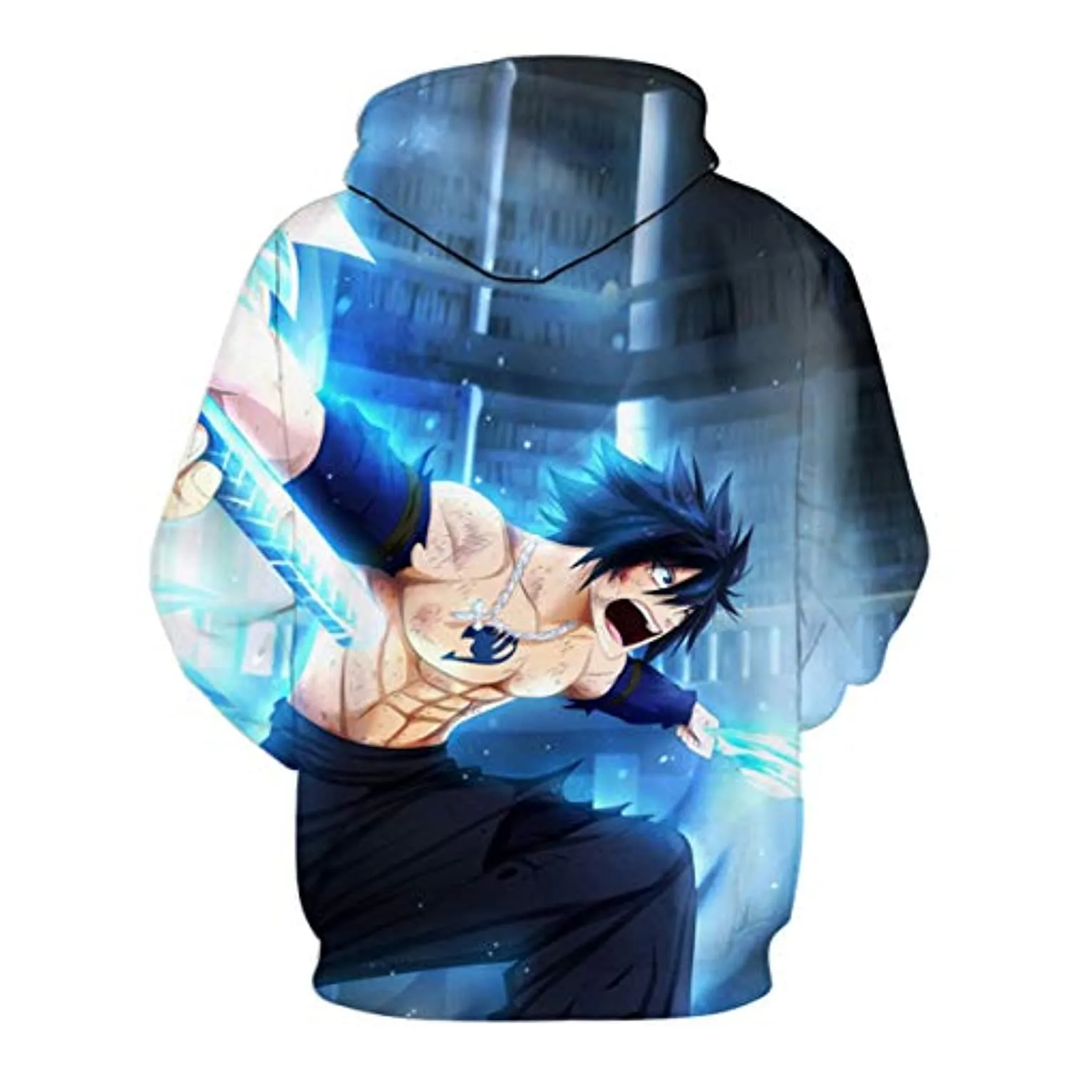 Fairy Tail 3D Printed Casual Pouch Pocket Drawstring Hoodies Pullovers