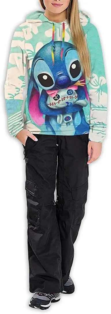 Girls lilo and Stitch Hoodie Pullover Sweatshirt