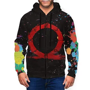 God of War Hoodie - 3D Print Hooded Zip Up Sweatshirt God of War Hoodie - 3D Print Hooded Zip Up Sweatshirt