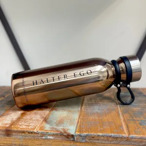 Halter Ego Metallic Bronze Colored Stainless Steel Water Bottle Halter Ego Metallic Bronze Colored Stainless Steel Water Bottle