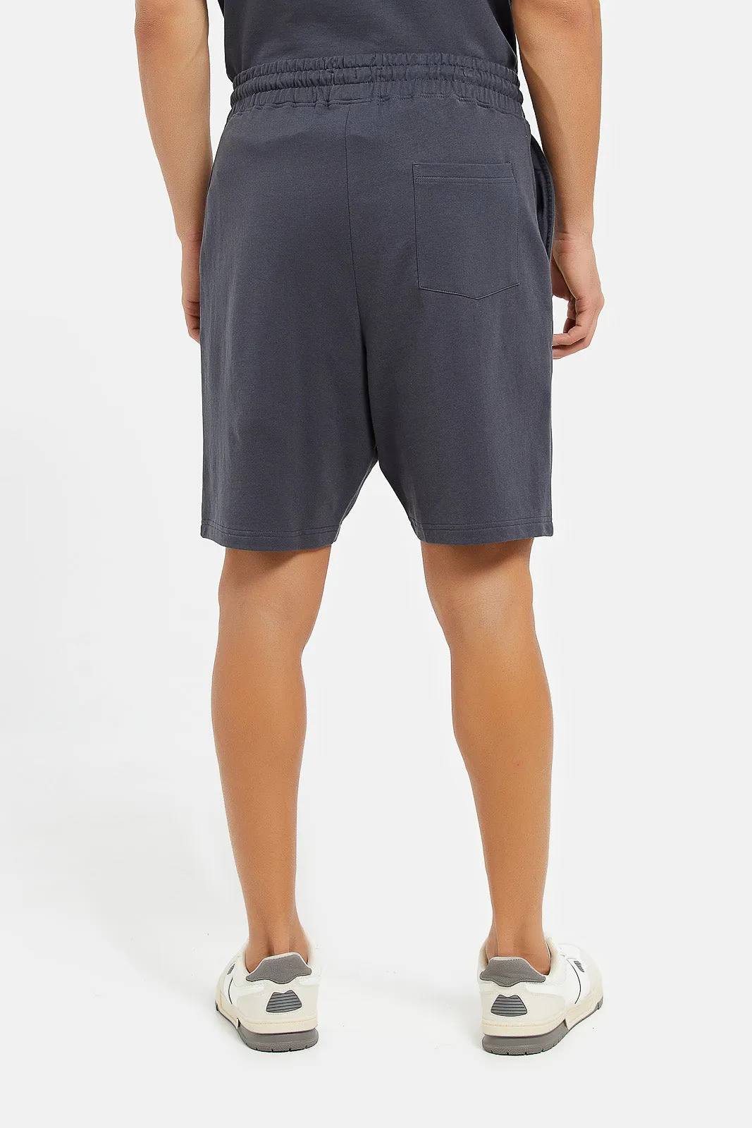 Men Grey Sports Club Lounge Shorts