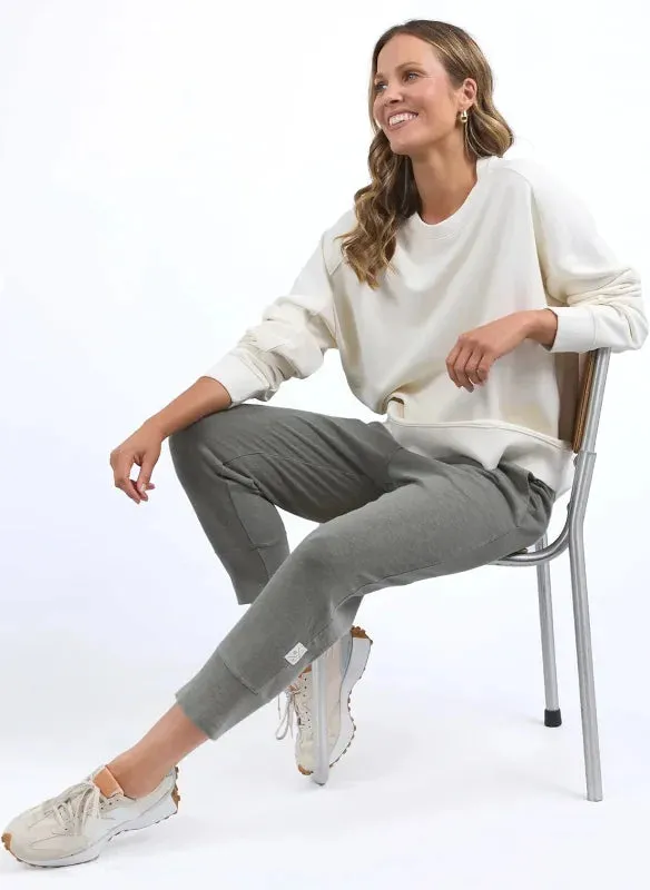Nina Fleece Crew - Pearl