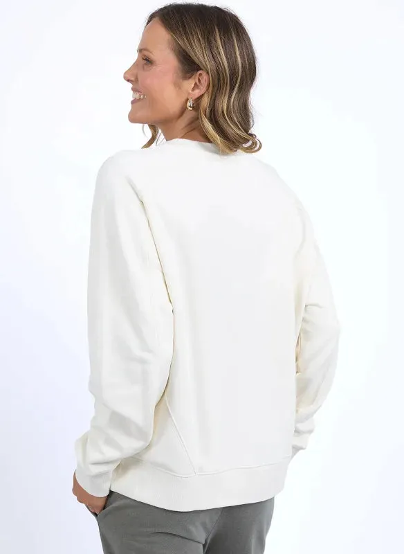 Nina Fleece Crew - Pearl