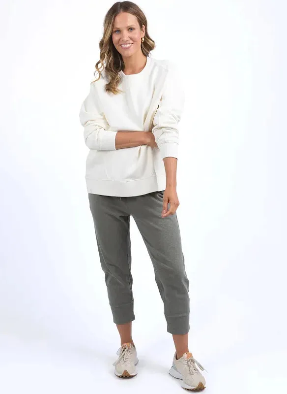 Nina Fleece Crew - Pearl