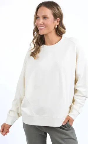 Nina Fleece Crew - Pearl