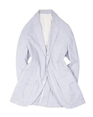 Ralph Lauren - Blue/White Striped Seersucker Sports Jacket 54