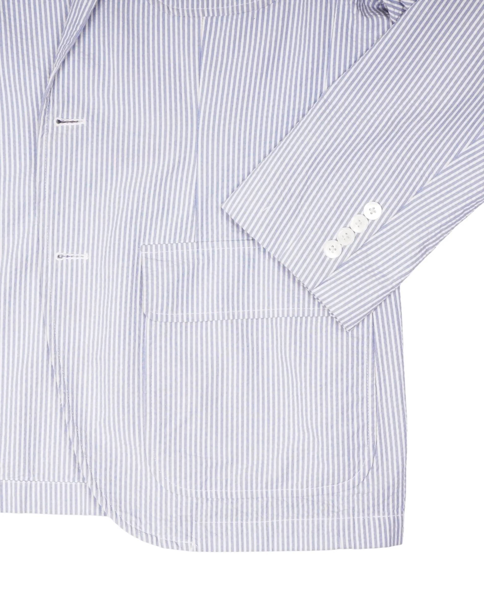 Ralph Lauren - Blue/White Striped Seersucker Sports Jacket 54