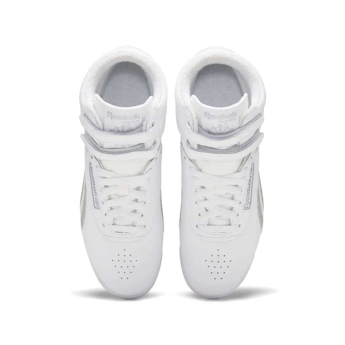 REEBOK GX2232 F/S HI WMN'S (Medium) White/Silver Leather Lifestyle Shoes