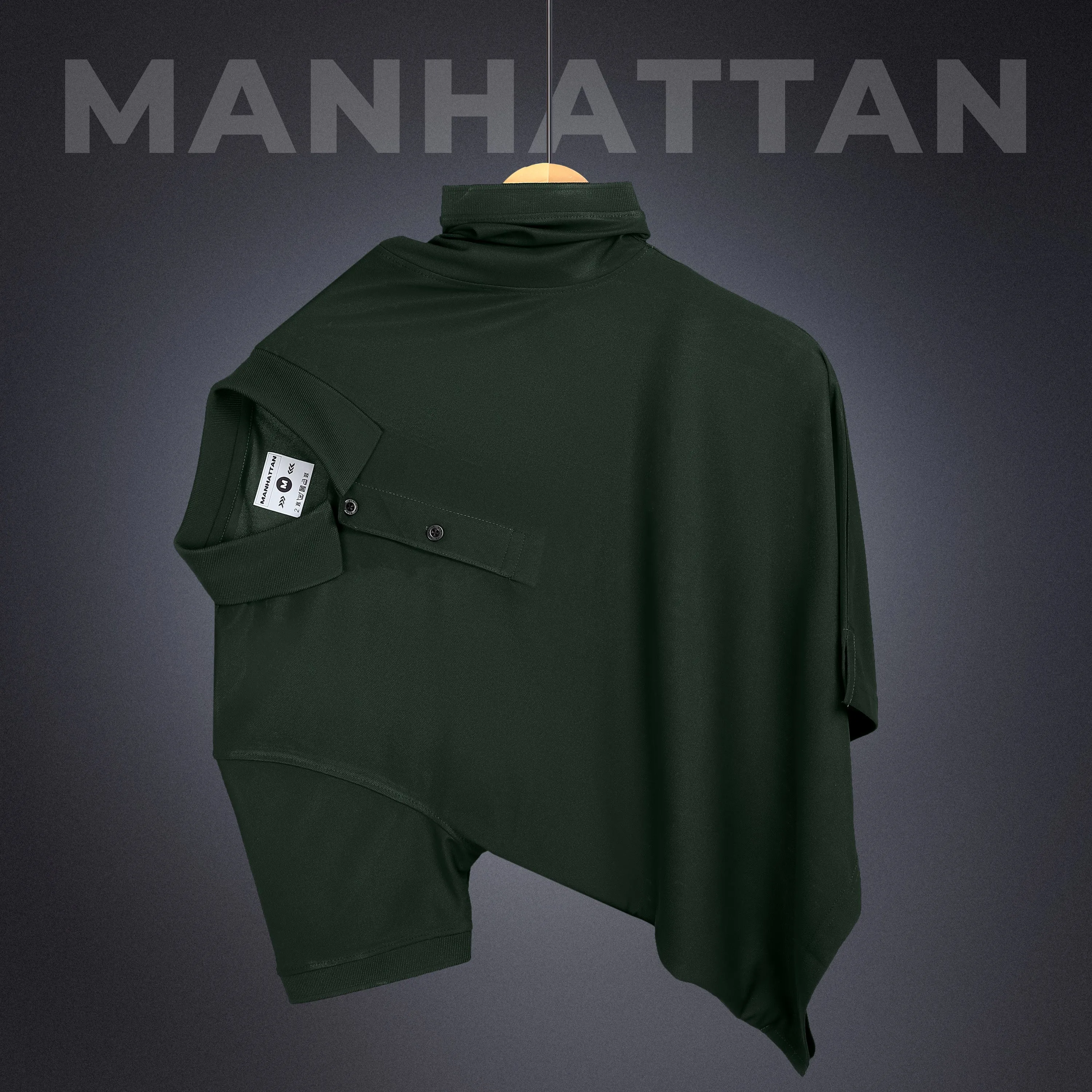 Sports Dry Fit Dark Olive Green Polo T Shirts (Micro Polyester)